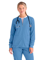 Grey's Anatomy Spandex Stretch - Women's Five-Pocket Gianna Warm-Up Scrub Jacket
