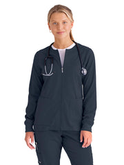 Grey's Anatomy Spandex Stretch - Women's Five-Pocket Gianna Warm-Up Scrub Jacket