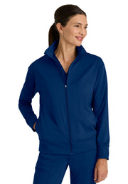 Grey's Anatomy Knit Stretch - Women's Four-Pocket Ease Warm-Up Scrub Jacket
