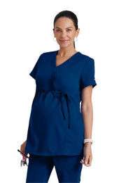 Grey's Anatomy Classic - Women's Two-Pocket Mock Wrap Lilah Maternity Scrub Top