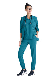 Grey's Anatomy Evolve Stretch - Women's Three-Pocket Virtue Warm-Up Scrub Jacket