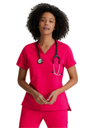 Grey's Anatomy Spandex Stretch - Women's One-Pocket Bree Tuck-In Scrub Top