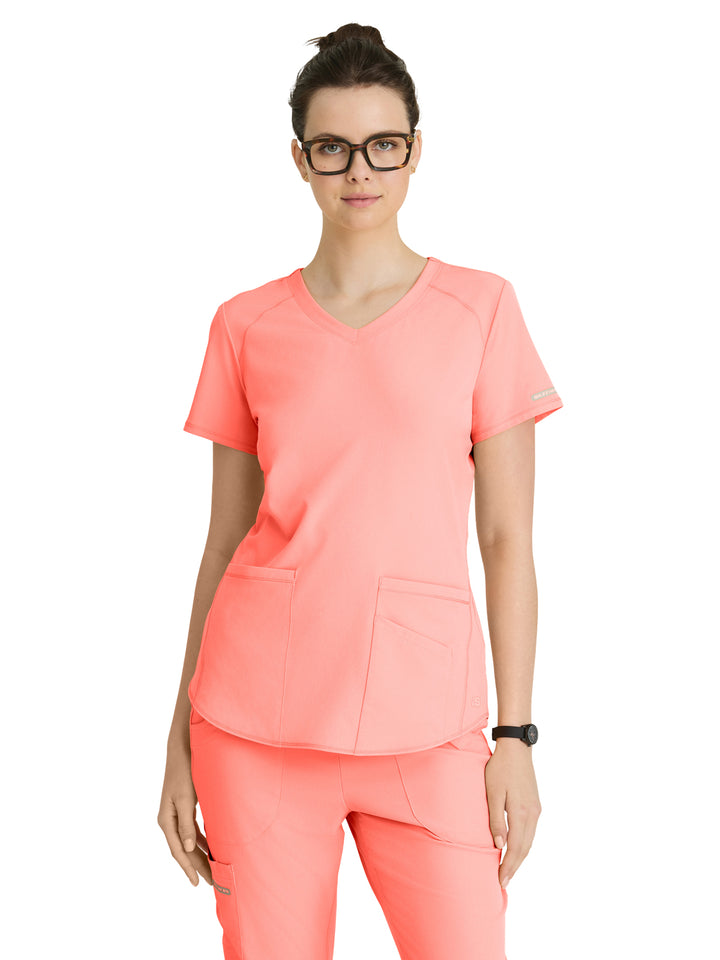 Skechers - Women's Three-Pocket Curved V-Neck Breeze Scrub Top
