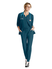 Skechers - Women's Two-Pocket Snap-Front Stability Warm-Up Scrub Jacket