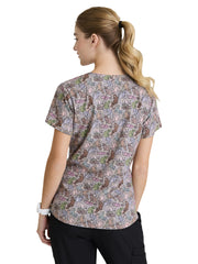 Skechers - Women's Three-Pocket V-Neck Reliance Print Scrub Top