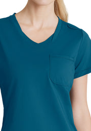 Skechers Slip-Ins - Women's One-Pocket Curved Neck Flow Scrub Top