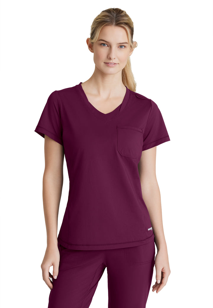Skechers Slip-Ins - Women's One-Pocket Curved Neck Flow Scrub Top