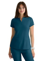 Skechers - Women's Two-Pocket Placket V-Neck Coast Scrub Top