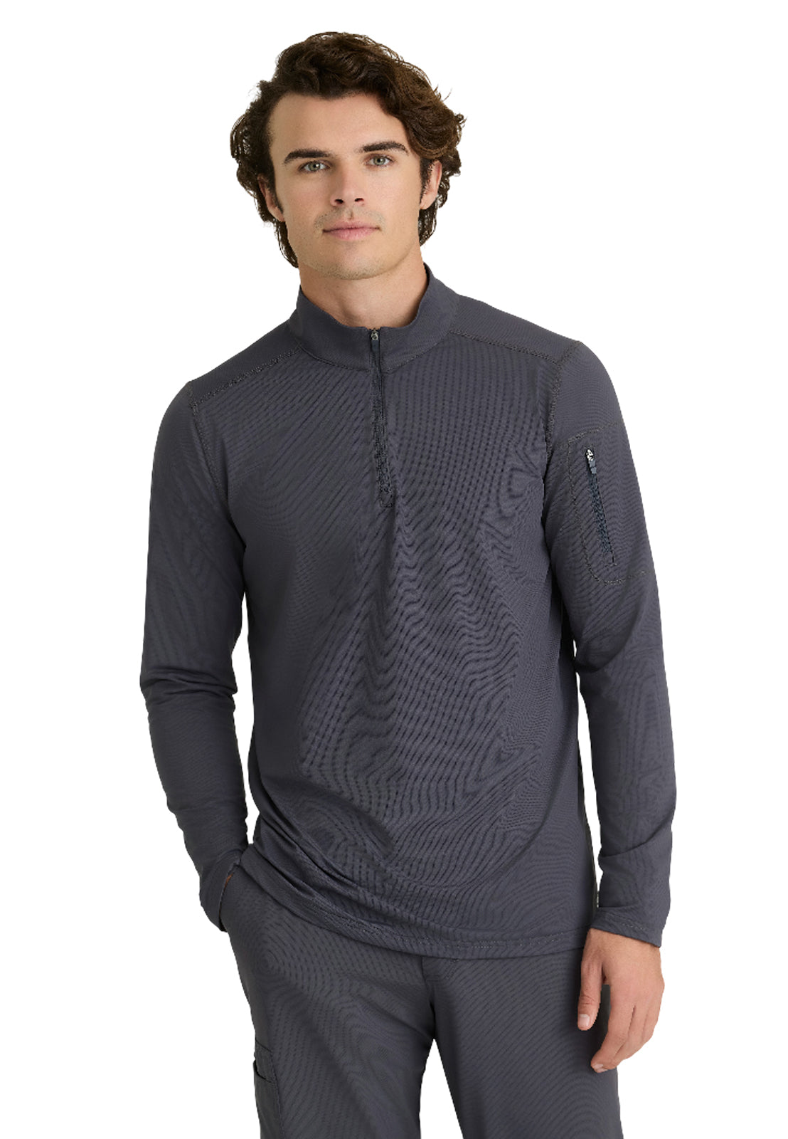 Skechers Slip-Ins - Men's One-Pocket Mock Neck Long Sleeve Propel Scrub Top