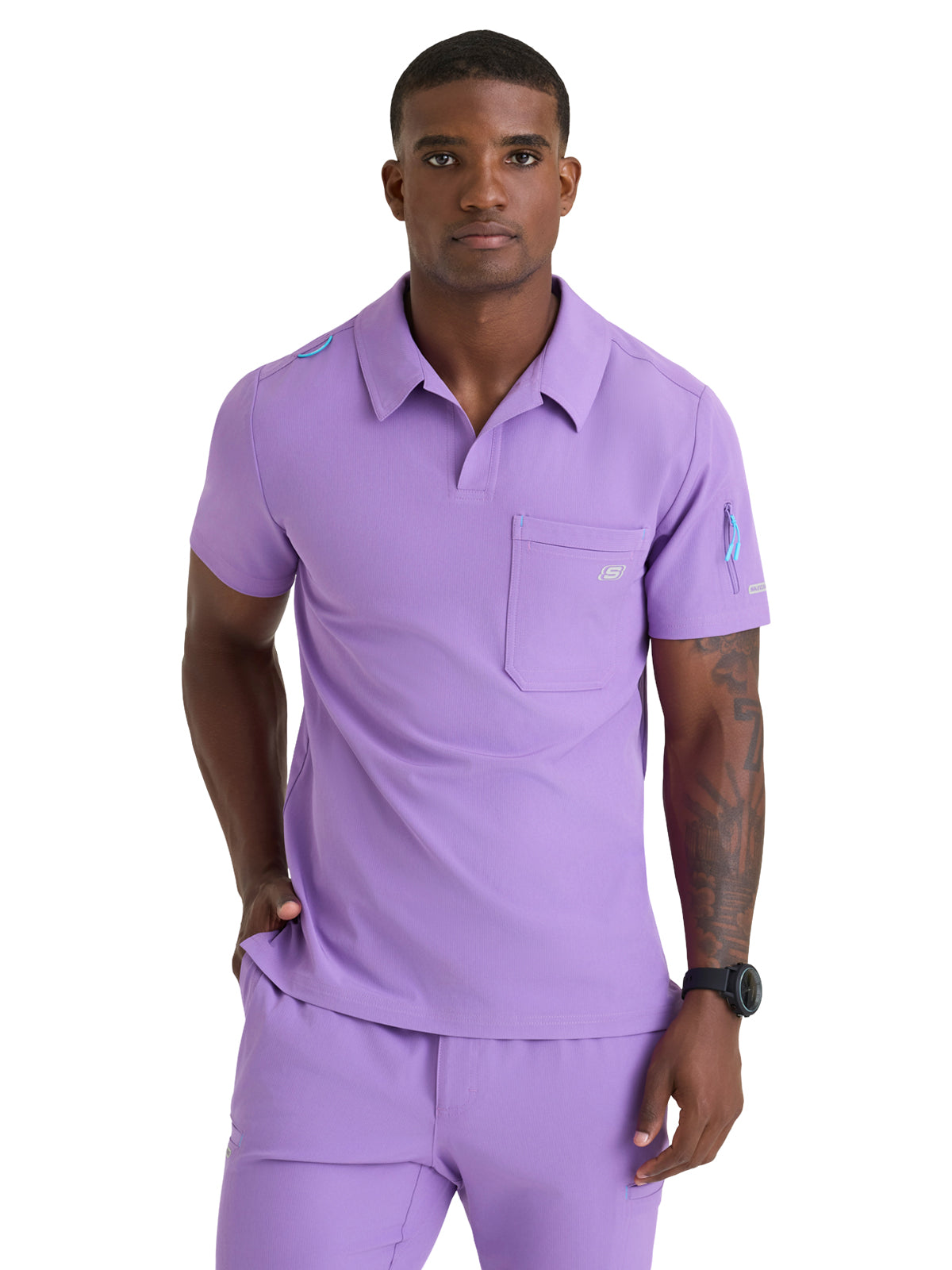 Skechers - Men's Three Pocket Y-Neck Merit Scrub Top