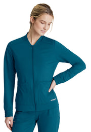 Skechers Slip-Ins - Women's Three-Pocket Zip-Up Contour Warm-Up Scrub Jacket