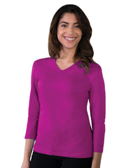 Blue Generation - Women's Pocketless 3/4-Sleeve V-Neck Tee