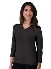 Blue Generation - Women's Pocketless 3/4-Sleeve V-Neck Tee