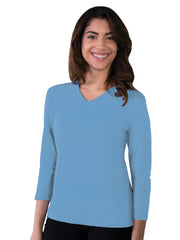 Blue Generation - Women's Pocketless 3/4-Sleeve V-Neck Tee