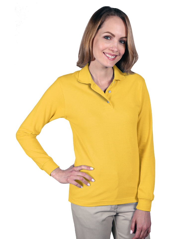 Blue Generation - Women's Pocketless Superblend Long Sleeve Polo