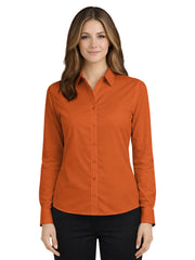 Blue Generation - Women's Pocketless Long Sleeve Poplin Shirt
