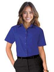 Blue Generation - Women's Pocketless Short Sleeve Poplin Shirt