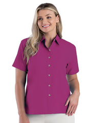 Blue Generation - Women's Pocketless Short Sleeve Superblend Poplin Shirt