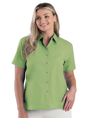 Blue Generation - Women's Pocketless Short Sleeve Superblend Poplin Shirt