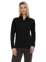 Blue Generation - Women's Pocketless Wicking Long Sleeve Zip Pullover
