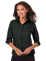 Blue Generation - Women's Pocketless 3/4-Sleeve Poplin Shirt