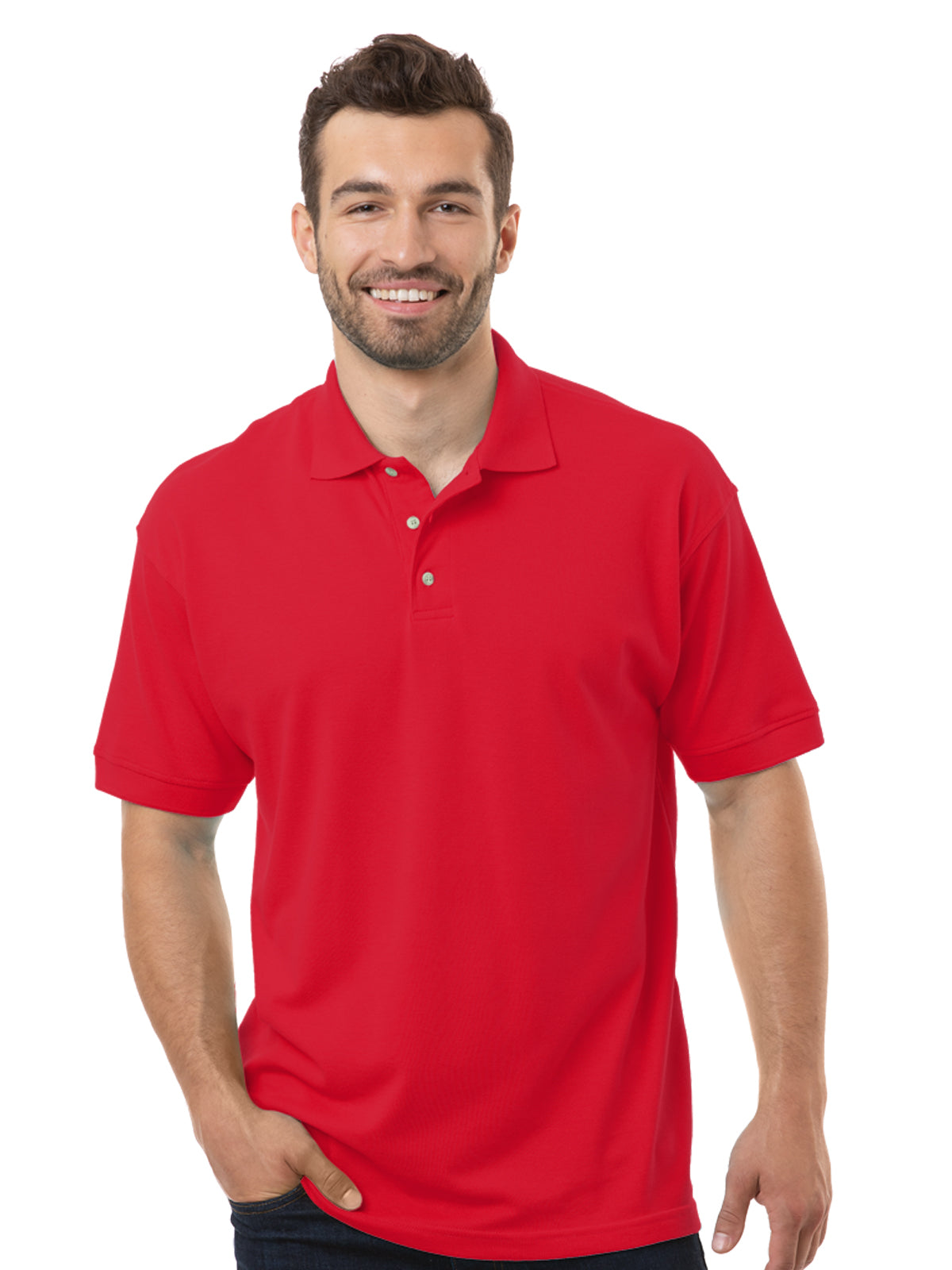 Blue Generation - Men's Pocketless Superblend Short Sleeve Polo