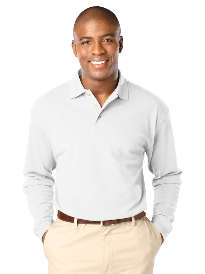 Blue Generation - Men's Pocketless Superblend Long Sleeve Polo