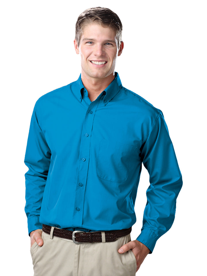 Blue Generation - Men's 1-Pocket Value Poplin Shirt