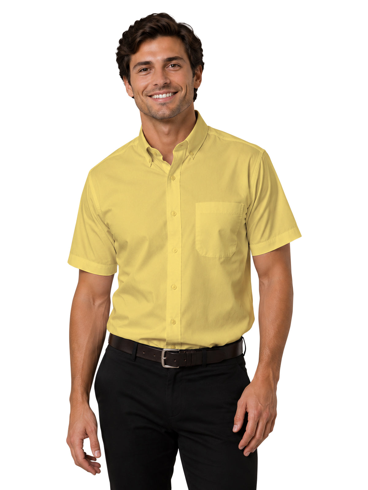 Blue Generation - Men's 1-Pocket Short Sleeve Value Poplin Shirt