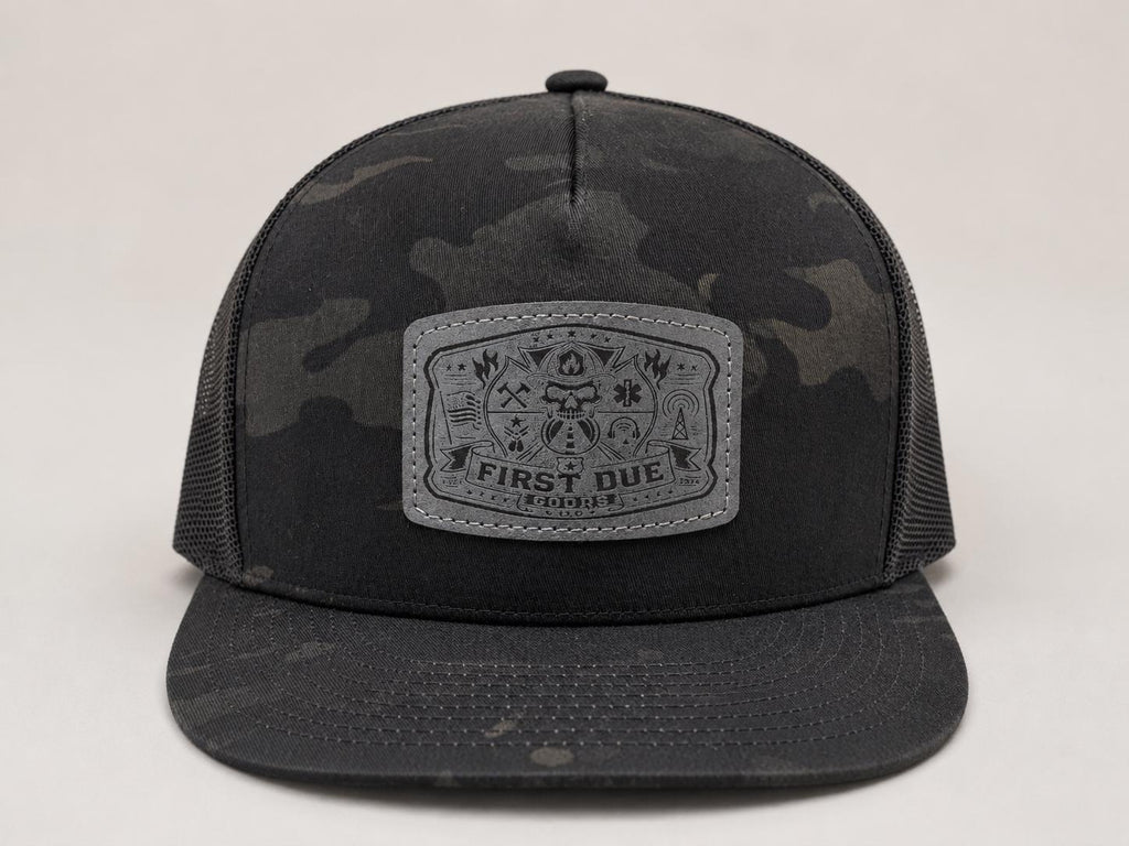 Custom Laser-Engraved Leather Patch Trucker Hat