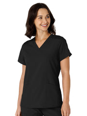 Wink - W123 - Women's Flex-n-Reach Side Panel V-Neck Top