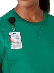 Wink - Renew Knit - Women's Two-Pocket Flex-n-Reach Crew Neck Top