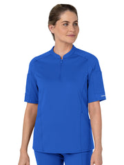 Wink - Renew - Women's Four-Pocket Half Sleeve Zip Scrub Top