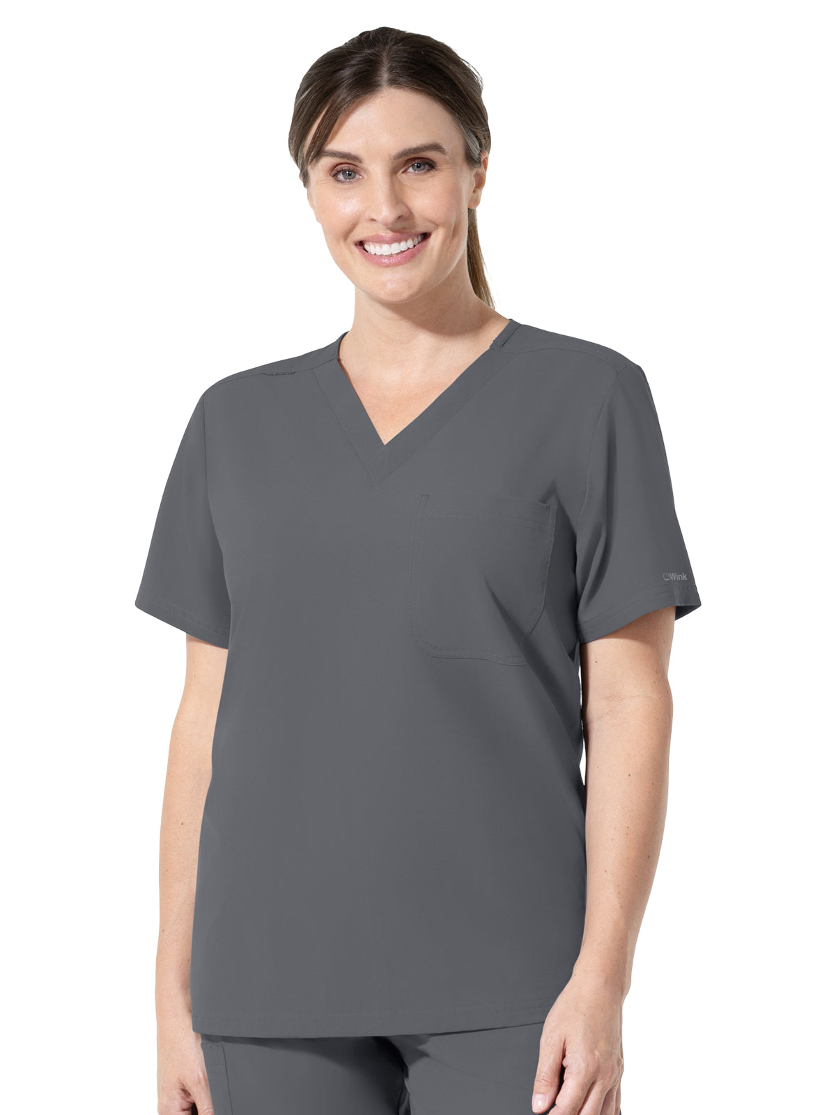Wink - Nurtur - Unisex One-Pocket V-Neck Scrub Top