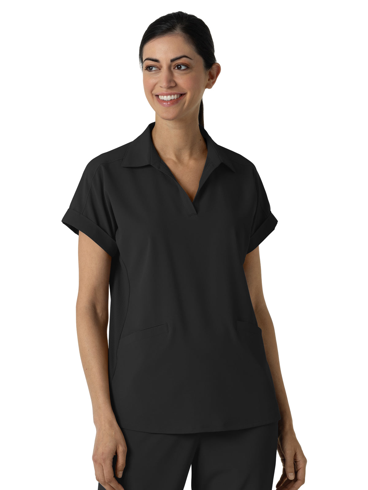 Wink - Renew - Women's Two-Pocket Flex-n-Reach Collared Top