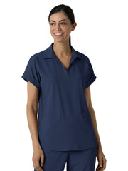 Wink - Renew - Women's Two-Pocket Flex-n-Reach Collared Top