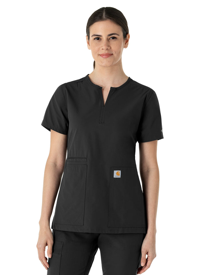Carhartt Scrubs - Force Essentials - Women's Three-Pocket Notch Neck Top