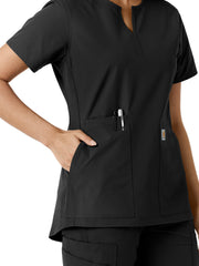 Carhartt Scrubs - Force Essentials Women's Notch Neck Tunic Knit Panel Top