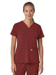 Carhartt Scrubs - Force Cross-Flex - Women's Three-Pocket Flex Panel V-Neck Top