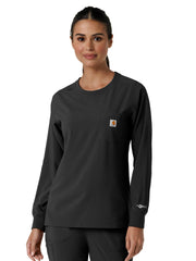Carhartt Scrubs - Women's One-Pocket Crew Neck Long Sleeve Scrub Top