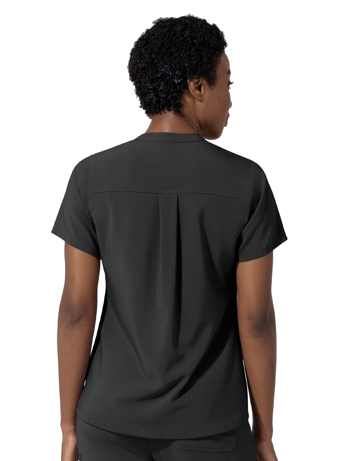 Women's Three-Pocket Banded Collar Scrub Top