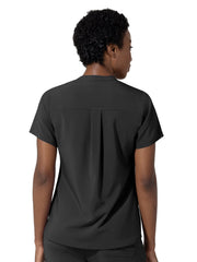 Women's Three-Pocket Banded Collar Scrub Top