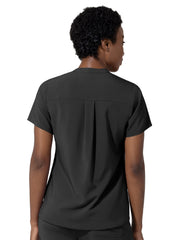 Women's Three-Pocket Banded Collar Scrub Top
