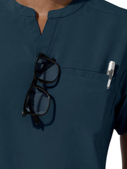 Women's Three-Pocket Banded Collar Scrub Top