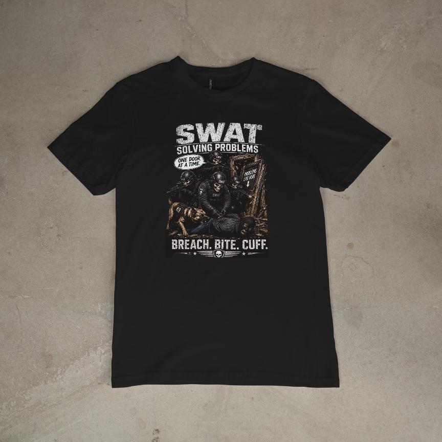 SWAT Breach Bite Cuff Shirt, Police K9 Tactical Team Tee