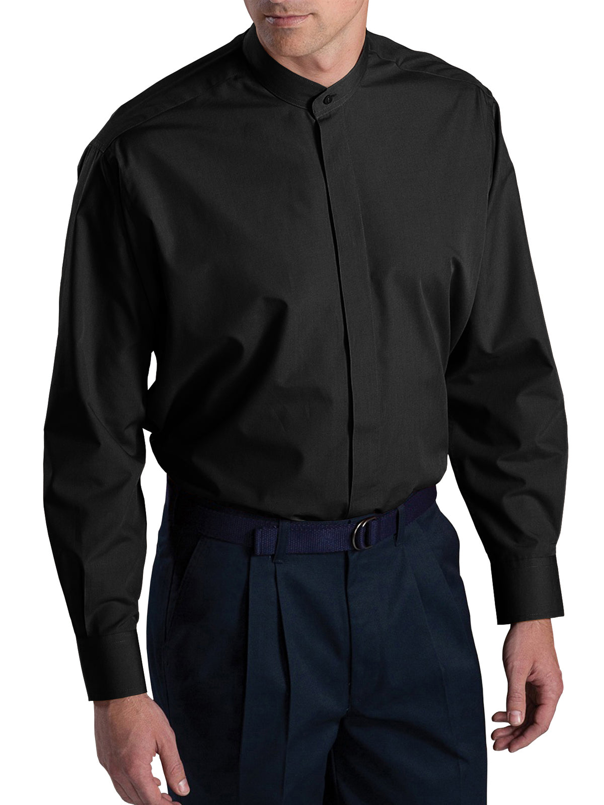 Edwards Shirts & Blouses - Men's Pocketless Banded Collar Shirt