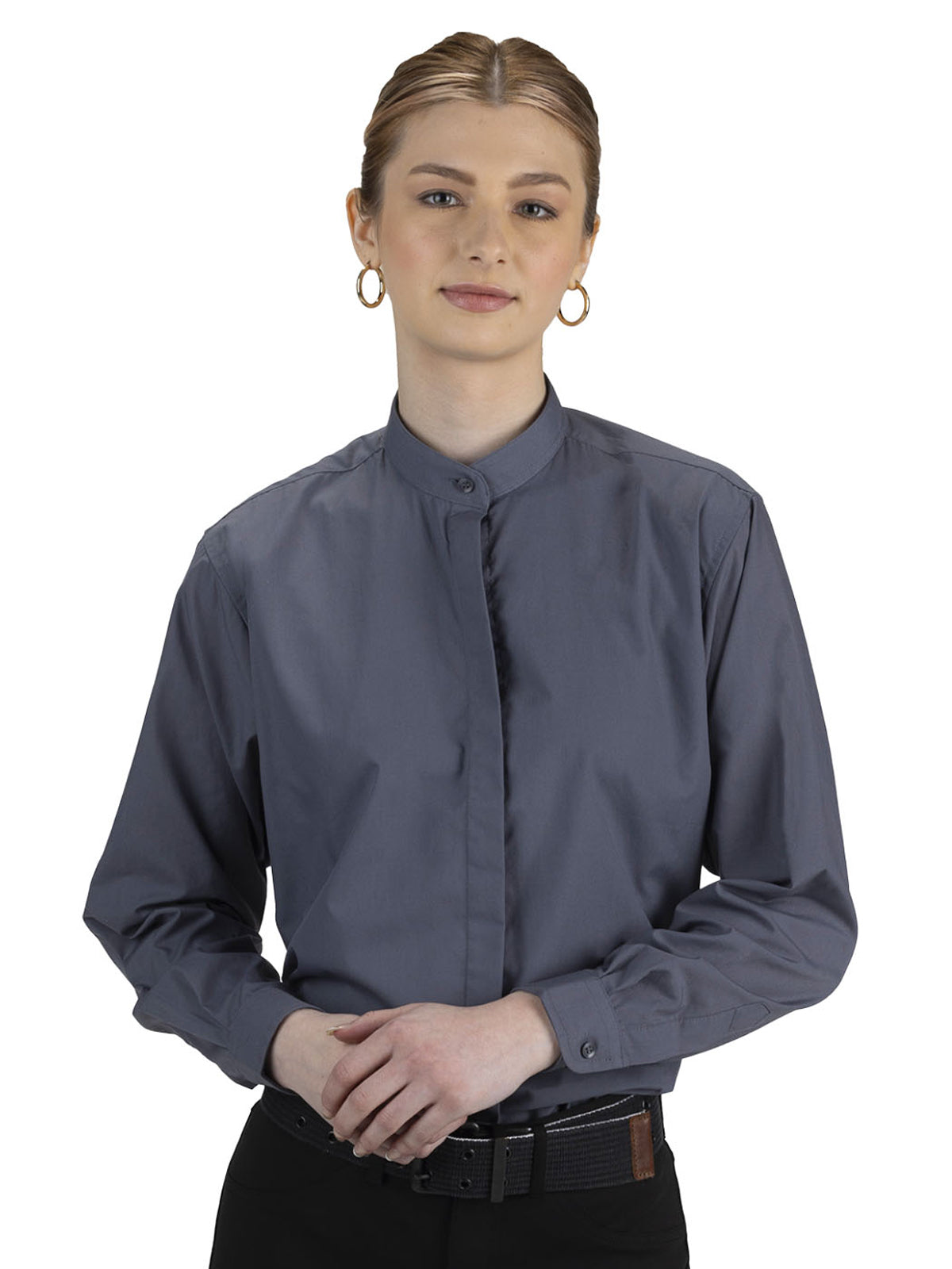 Edwards - Shirts & Blouses - Women's Banded Collar Shirt