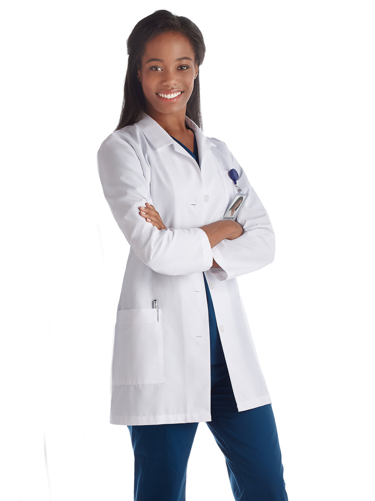 Meta Labwear - Women's Three-Pocket 33" Slim Mid-Length Lab Coat