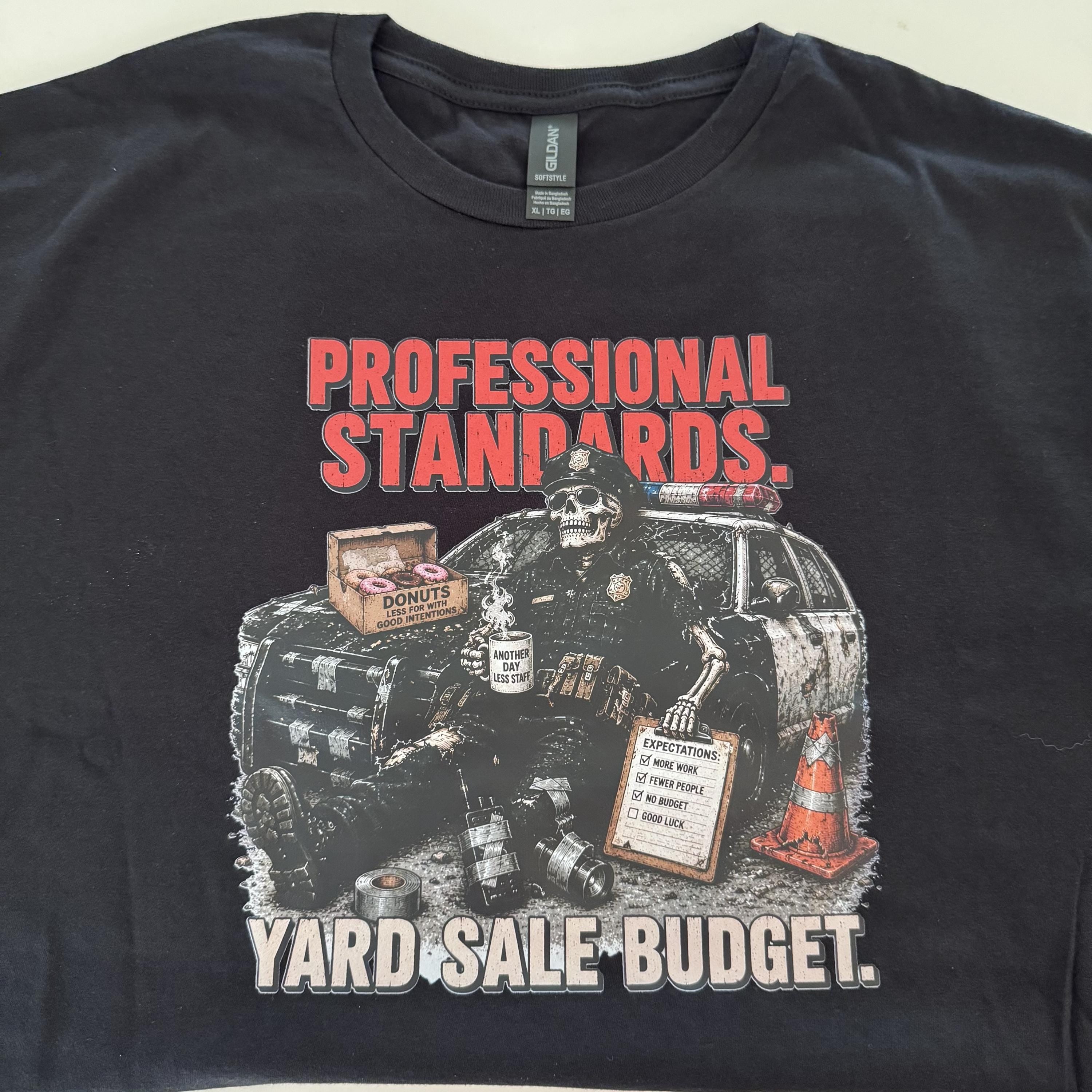 Police Officer Shirt, Professional Standards Budget Graphic Tee
