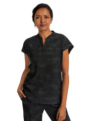 Healing Hands - HH PL Jacquard - Women's 2-Pocket Journey Camo Mandarin Style Top